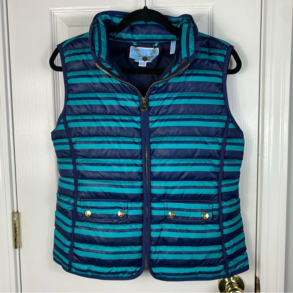 Draper James Womens Full Zip Puffer Vest Size Medium